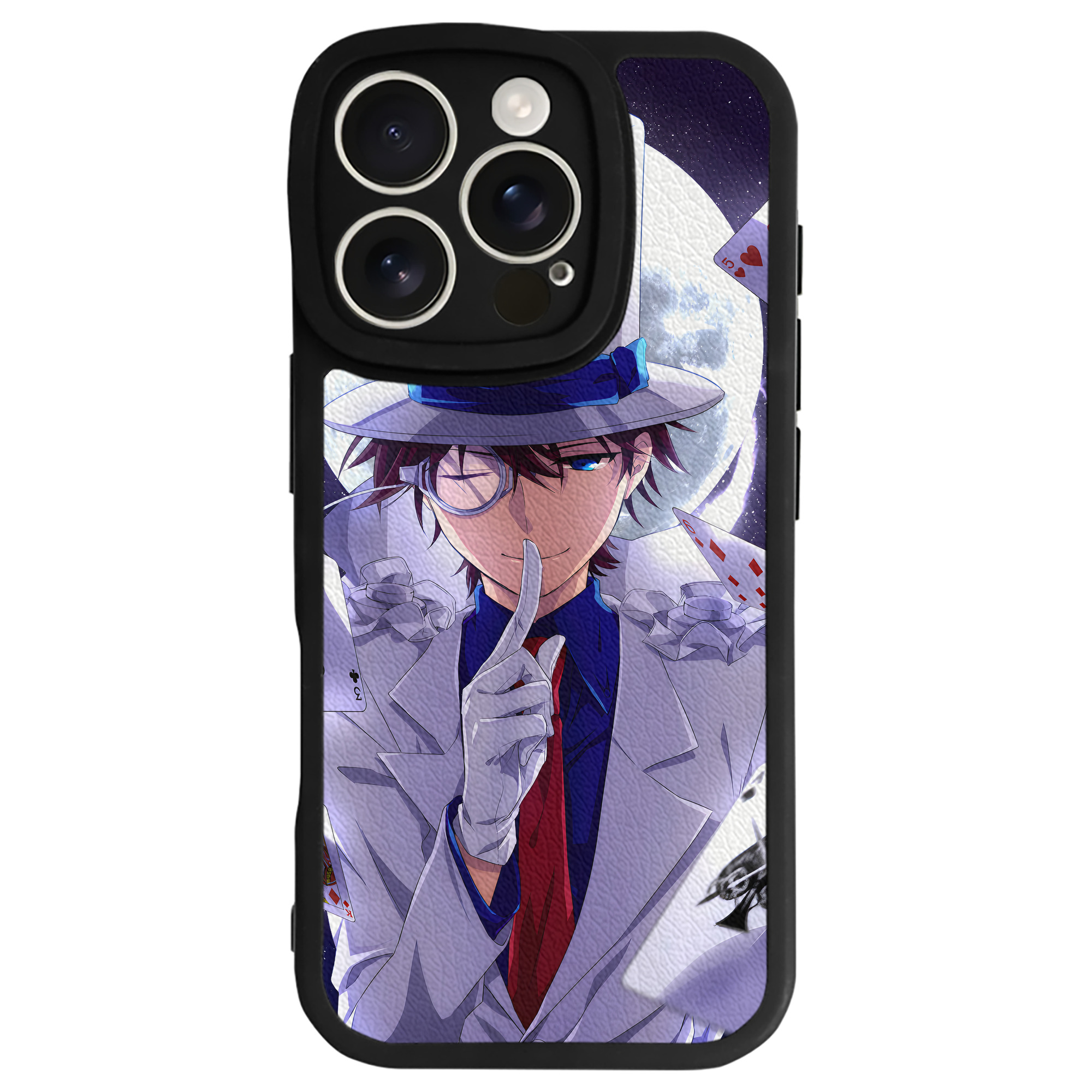 （画像用） 名探偵コナン Detective Conan 【iPhone 16シリーズ対応】シリコンスマホケース（レザー調） 材質：シリコン